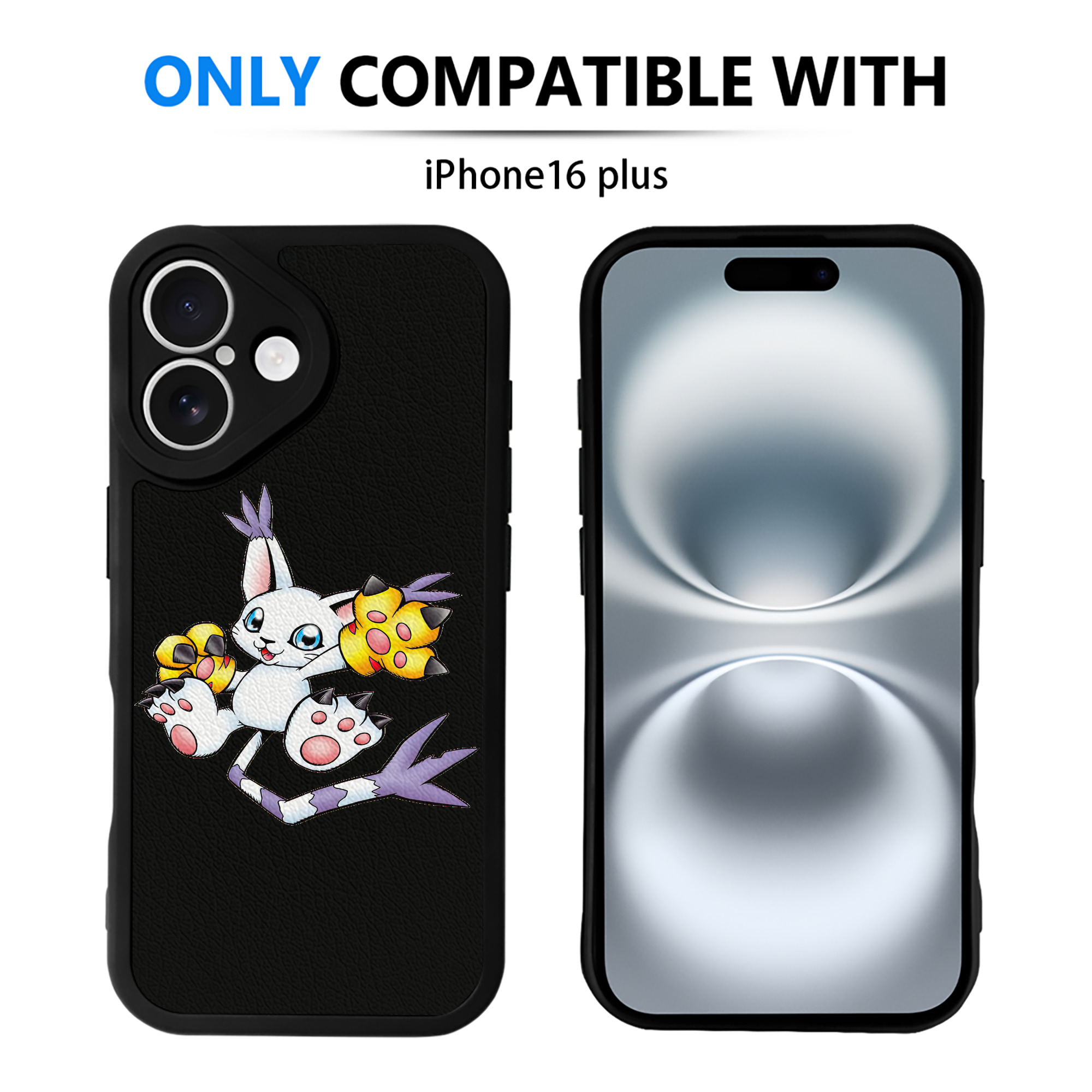 （画像用） Digimon デジタルモンスター/デジモン 【iPhone 16シリーズ対応】シリコンスマホケース（レザー調） 材質：シリコン